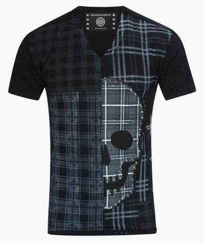 The Saints Sinphony | Футболка мужая MIXED MEDIA SKULL BLACK/GREY TS3148 перед
