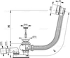 Сифон для ванны автомат комплект белый (100 cm), арт. A51B-100 AlcaPlast