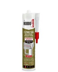 Герметик силиконовый Kudo для кровли и водостоков прозрачный 280мл KSK140