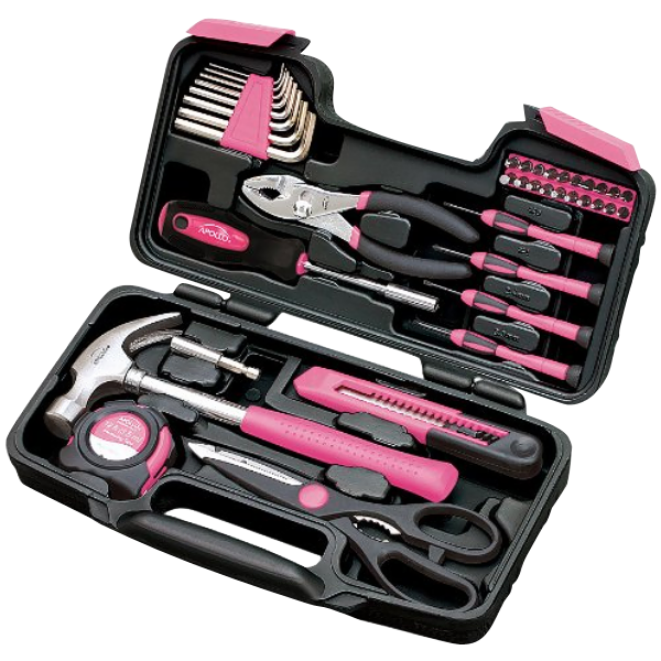 Apollo Precision Tools DT9706P 39-Piece Pink General Tool Set