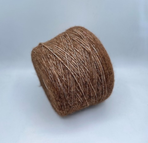 Pinori Filati (пр.Италия),art-Arcipelago 330м/100гр. 51% Альпака, 49% Хлопок,цвет-Коричневый,неоднотонный(3915), арт.32278