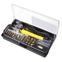 STAYER PROTerm, 30 Вт, 3 в 1, в наборе: 20 насадок, в кейсе, прибор для выжигания, пайки и резки, Professional (45227)