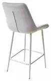 фото 4 Полубарный стул ХОФМАН, цвет H-09 Светло-серый, велюр / белый каркас H=63cm М-City на profcook.ru