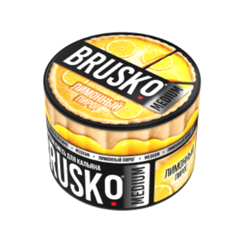 Бестабачная смесь для кальяна BRUSKO 50г MEDIUM - Лимонный пирог