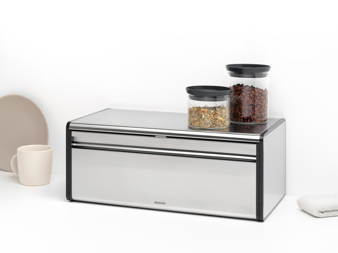 Хлебница с откидной крышкой, Стальной матовый, арт. 236709 - фото 5