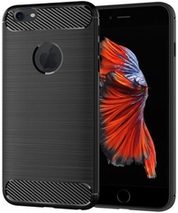 Чехол для iPhone 6 Plus (6S Plus) цвет Black (черный), серия Carbon от Caseport