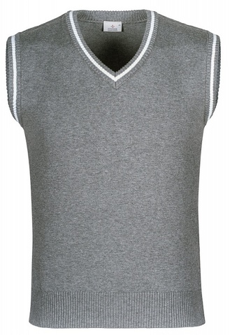 Серый школьный жилет STENSER из хлопка