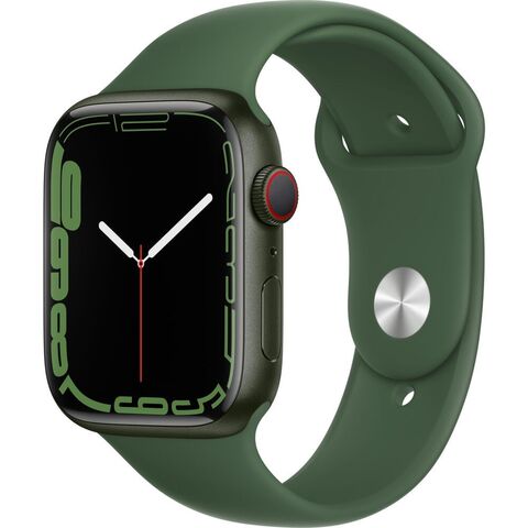 Умные часы Apple Watch Series 7 GPS + Cellular 45mm Aluminium with Sport Band, зеленый клевер (MKJ93)