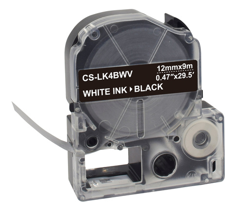 Картридж ленточный Cactus CS-LK4BWV черный для Epson LW300, LW400, LW700, LW600P, LW1000P, K400, Z700, Z900