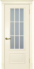 Дверь Смальта 08 / Цвет Слоновая кость ral 1013 / Сатинат, пескоструйная обработка / Двери ТЕКОНА