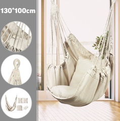 Кресло-гамак подвесное Skully cotton swing chair  130х100 with pillows white