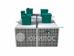 Станция биологической очистки Юнилос Астра 250 лонг/ 50000 л. в сутки / до 250 чел. / самотечный сброс / компрессорная аэрация (3500x2160x3085см;4550кг;) - арт.560566