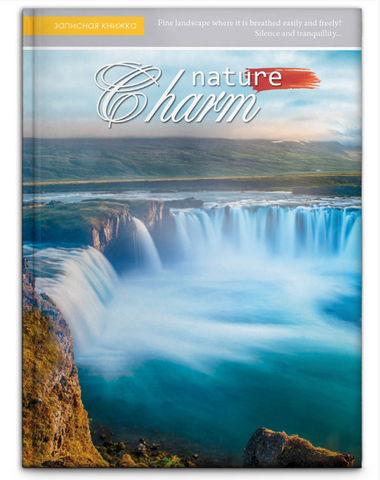 Записная книжка А6 «Водопад», 64 л, твёрдая обложка, ламинированная
