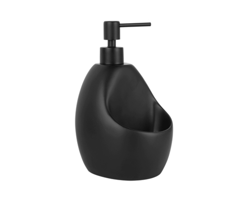 WasserKRAFT K-8099BLACK Дозатор с емкостью для губки