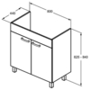 Ideal Standard E3241SG СНЯТ Id. Stand.  Tempo    E3241SG    Подст.для умыв.800мм дверцы Серый дуб