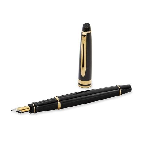 Набор подарочный Waterman Expert Black Laque GT, ручка + чехол  (2019844)