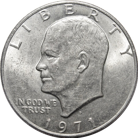 1 доллар США Эйзенхауэр. (Лунный) 1971 г. (D) VF-XF