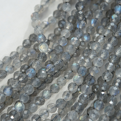 Лабрадор с яркой иризацией натуральный, 4,5мм, шар, микроогранка