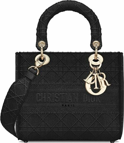 Сумка Dior Lady D-lite, модель среднего формата черный