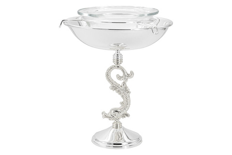 Икорница на ножке 19.5см Гамма серебристая