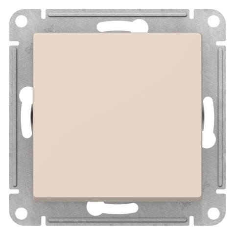Выключатель одноклавишный, 2-полюсный 10А. Цвет Бежевый. Schneider Electric AtlasDesign. ATN000221