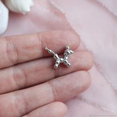 Подвеска Пудель 18*15 мм, покрытие родий. П172