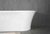 BelBagno BB201-1500-800 Отдельностоящая, овальная акриловая ванна в комплекте со сливом-переливом цвета хром 1500x740x590