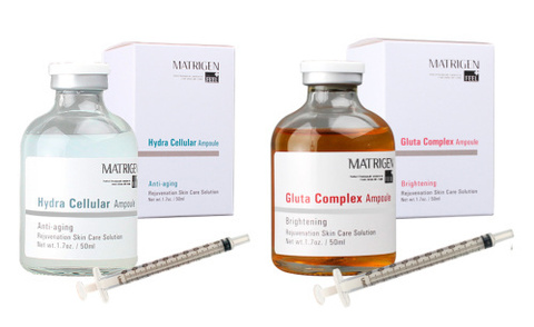Matrigen Сыворотка для лица под дермапен/мезороллер для отбеливания и увлажнения кожи (набор 2 ампулы х 50мл.)