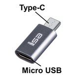 Переходник OTG Micro USB на Type-C ISA G-03 (Серебро)