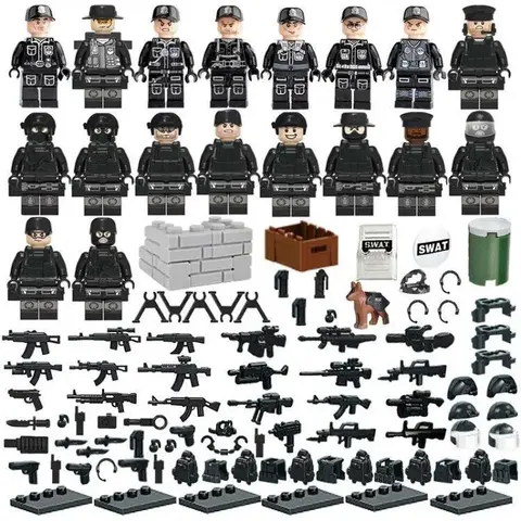 Минифигурки Военных Полиция SWAT набор 18 шт серия 286