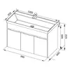 Aquanet 179928 Компл.1 - Тумба Латина 100 цв.белый (фасад бордо) (179928)