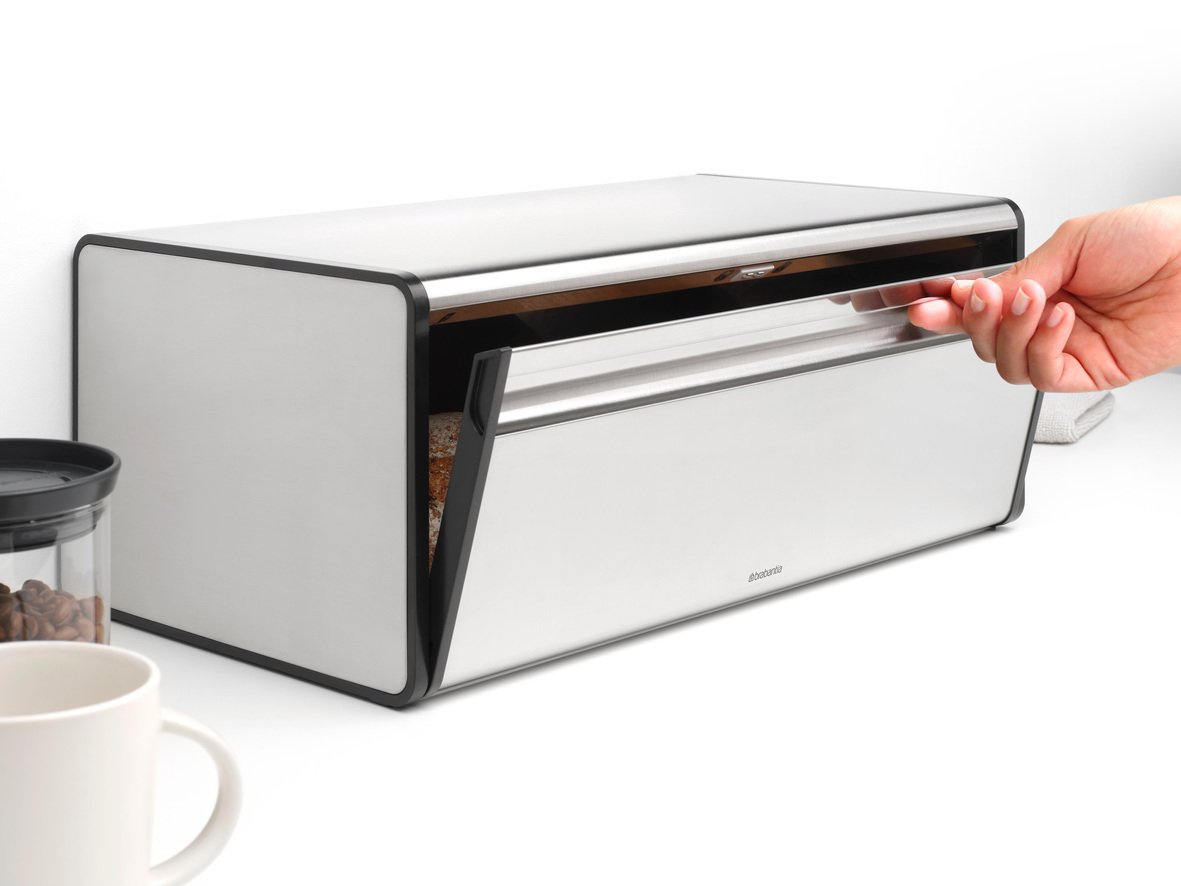 Хлебница с откидной крышкой, Стальной матовый, арт. 236709 - фото 9