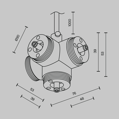 Комплектующие для систем освещения с токоведущими элементами Maytoni Accessories for system shelf CA019L4C-P-B