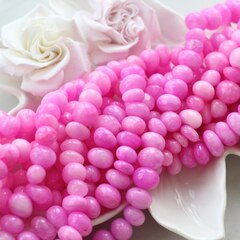 Агат тонированный, галтовка, 7-14 мм, нить 38 см, К129