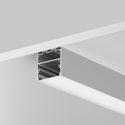 Алюминиевый профиль Maytoni накладной-подвесной 50x50 (Серебро, 3 м), ALM-5050T-S-3M 633007