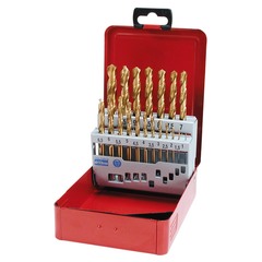 Набор сверл по металлу 1-10мм 19шт DIN338 HSS-G TiN 118° (мет. кейс) Ruko 250214T(K)