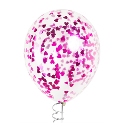 Конфетти фольга, Сердце, Фуксия, 1,5 см, 50 г