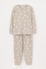 пижама  для девочки  К 1552/зайки на бежевом