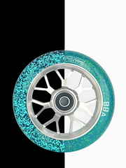 Колесо HIPExtreme Neon Flakes 110*24 мм, серебро/голубой