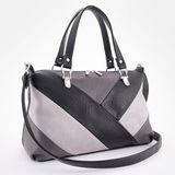 Сумка Саломея 595 мульти итальянский серо-черный