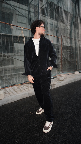 Брюки "Velvet" синие