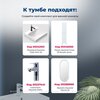 Aquanet 348174 Тумба с раковиной Слим 40 напольная 2 ящ. цв.белый сатин (348174)
