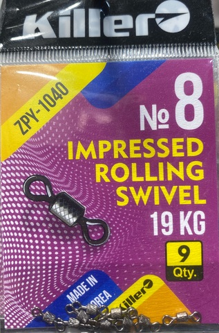 Вертлюг Killer Impressed Rolling Swivel №8, арт1040