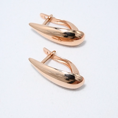 027121- Серьги из золота 585 пробы в форме капель без вставок