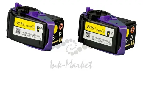 Картридж Sakura 106R02611 для XEROX, желтый, 4500+4500 = 9000 к.