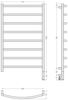Сунержа Галант 3.1 020-6001-1060 Полотенцесушитель электрический 1000х600 (Шампань)
