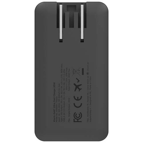 Зарядное устройство для быстрой зарядки Xtorm мощностью 65 Вт с набором из кабеля и дорожного чехла