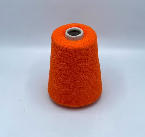 Бобинная пряжа,Cotton, 2540м. 100%Хлопок, Ярко-оранжевый(503), 39343