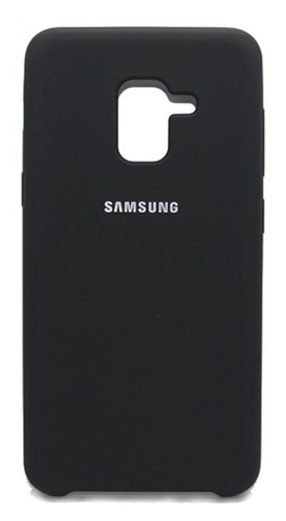 Силиконовый чехол Silicone Cover для Samsung Galaxy A8 (2018) (Черный)
