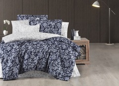 Комплект постельного белья Тенсель жаккард DO&CO EXCLUSIVE 250TC LISHA 2 спальный (Евро) цвет синий